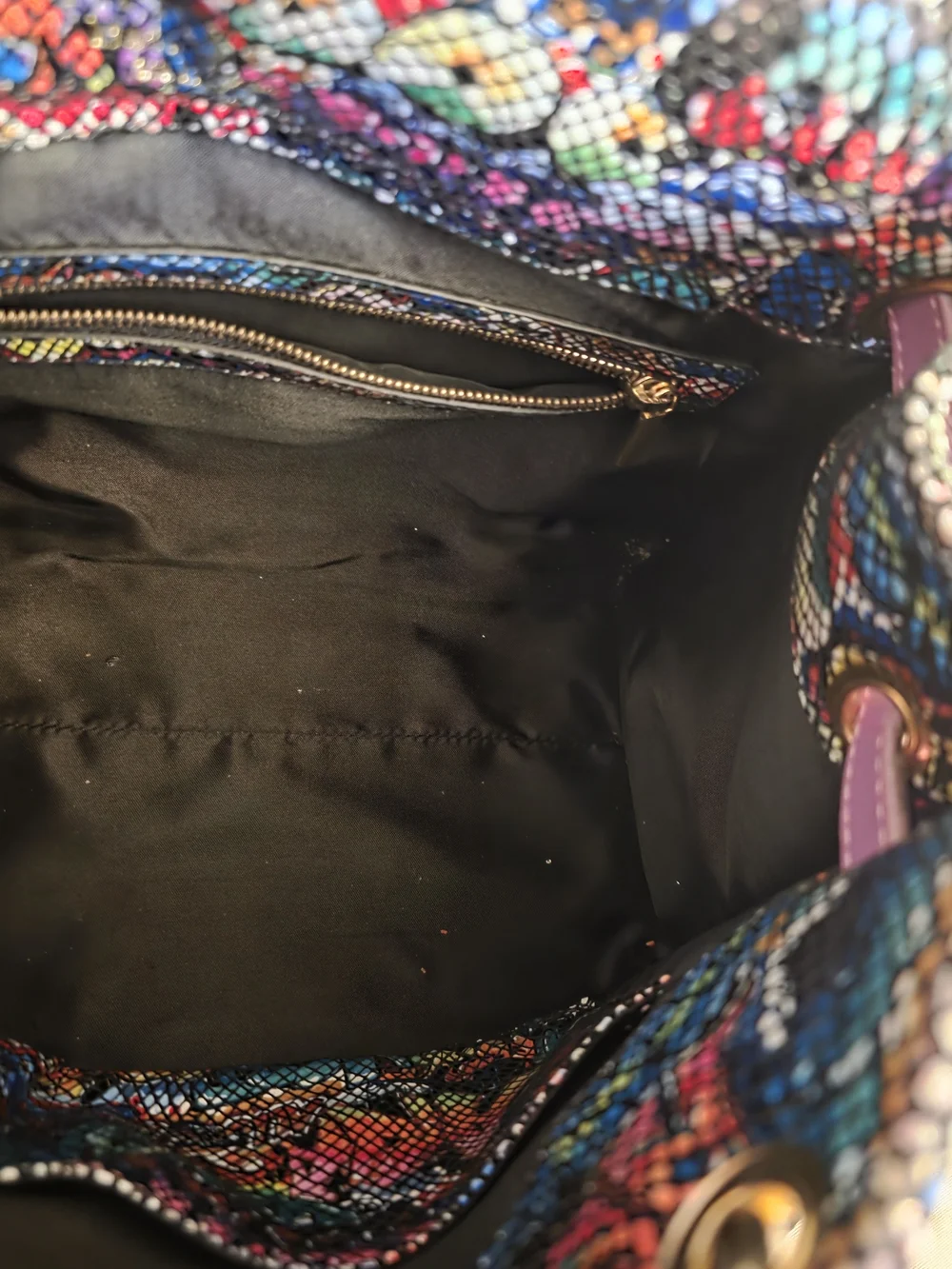 Tirisi Handmade Leather Multicolor Graffiti Satchel w/ Changeable Handles